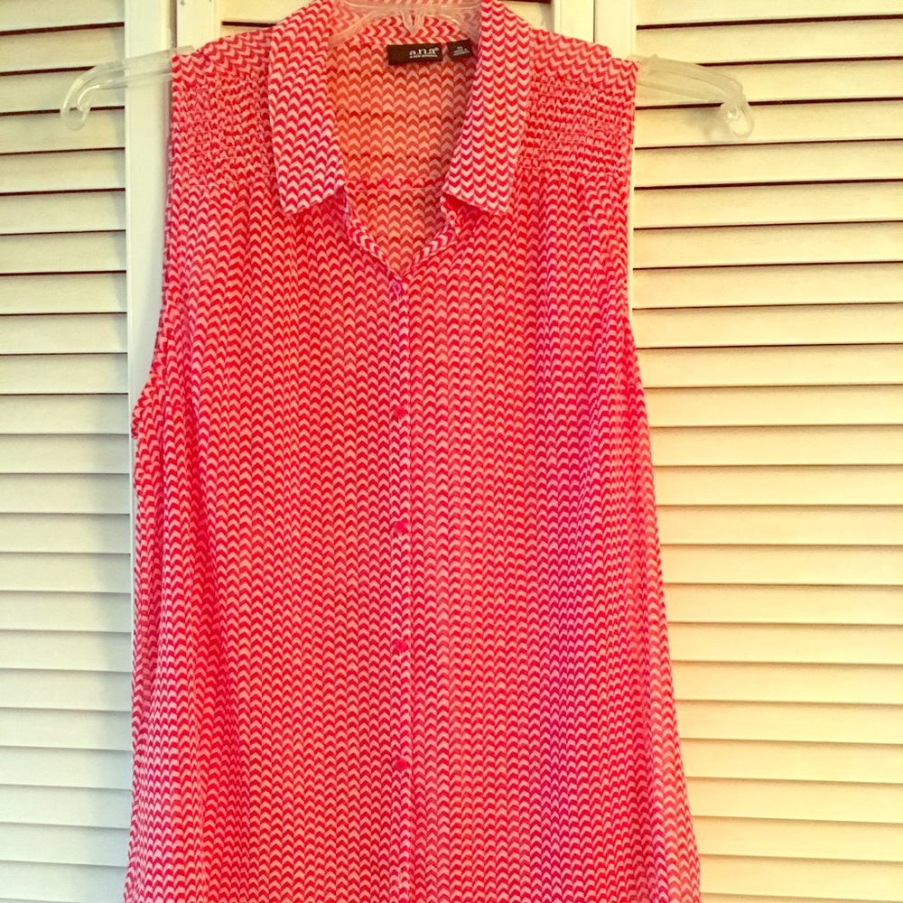 a.n.a. Sheer orange blouse